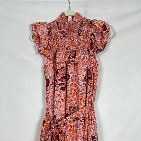 Likely Levine Midi Dress Size 4 High Neck Tie Waist EUC - Picture 5 of 14